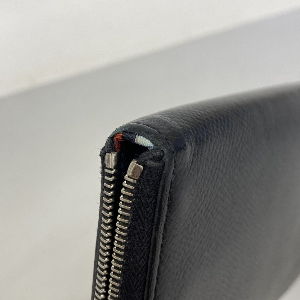 Hermes Wallet Azap Long Silk in Veau Black Silver — view 6