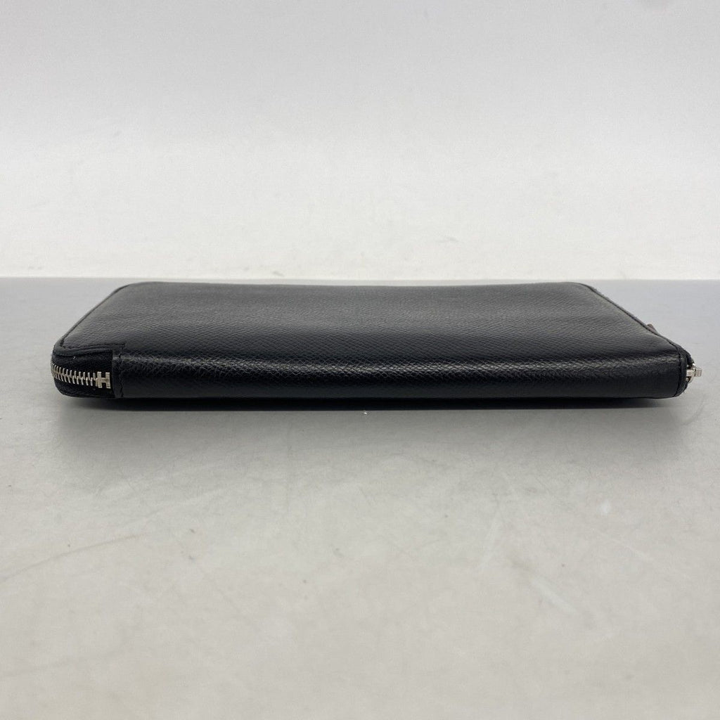 Hermes Wallet Azap Long Silk in Veau Black Silver — view 2
