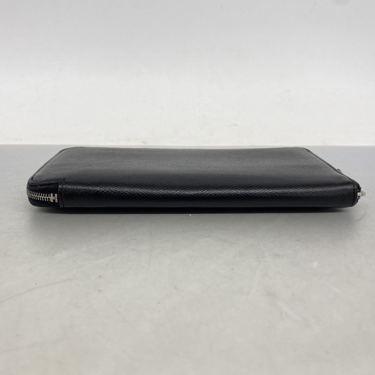 Hermes Wallet Azap Long Silk in Veau Black Silver — view 2