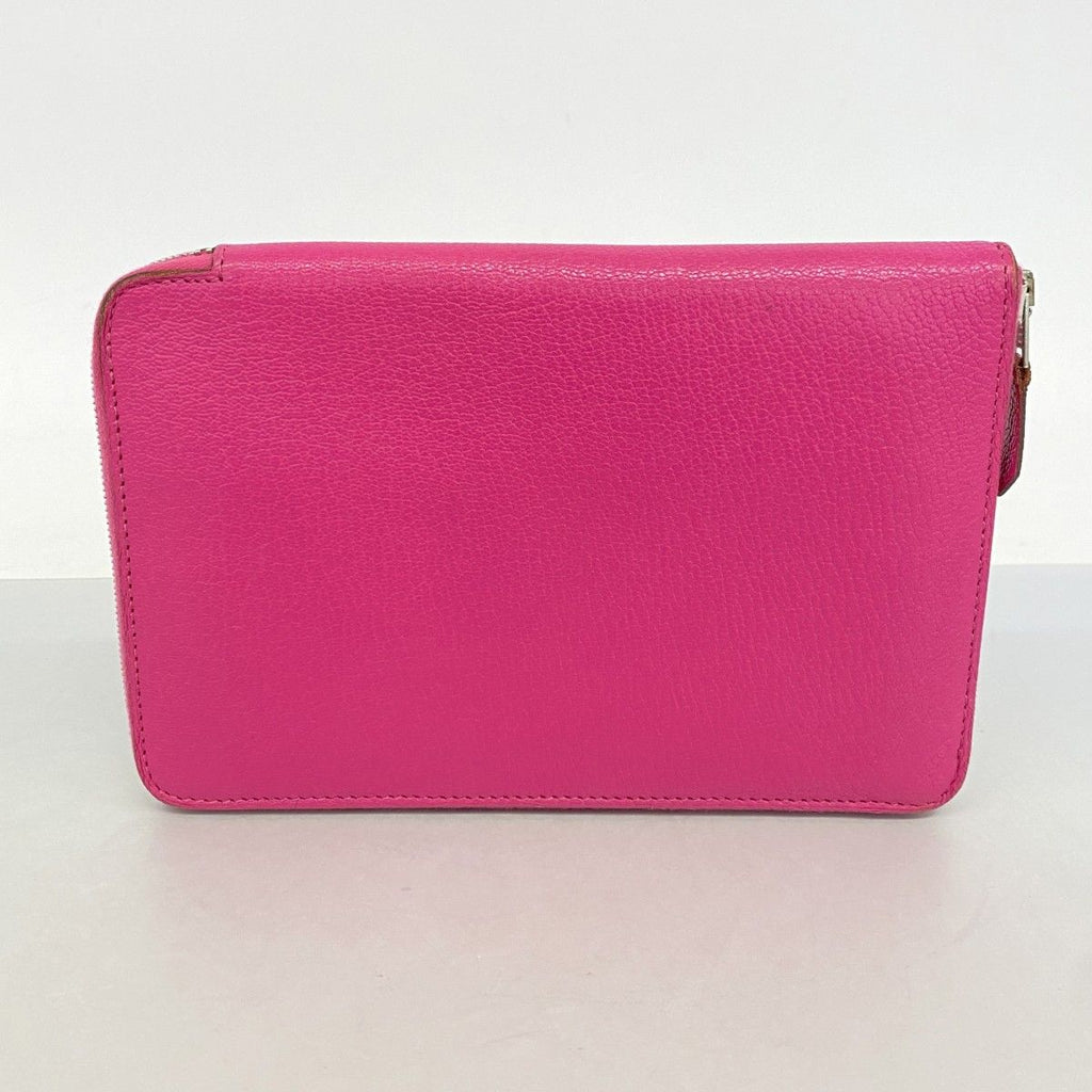 Hermes Wallet Azap Combine Chevre Misor Rose Shocking Silver — view 8