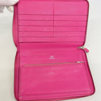 Hermes Wallet Azap Combine Chevre Misor Rose Shocking Silver — view 3