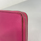 Hermes Wallet Azap Combine Chevre Misor Rose Shocking Silver — view 6