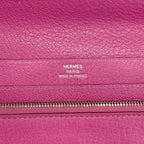Hermes Wallet Azap Combine Chevre Misor Rose Shocking Silver — view 4