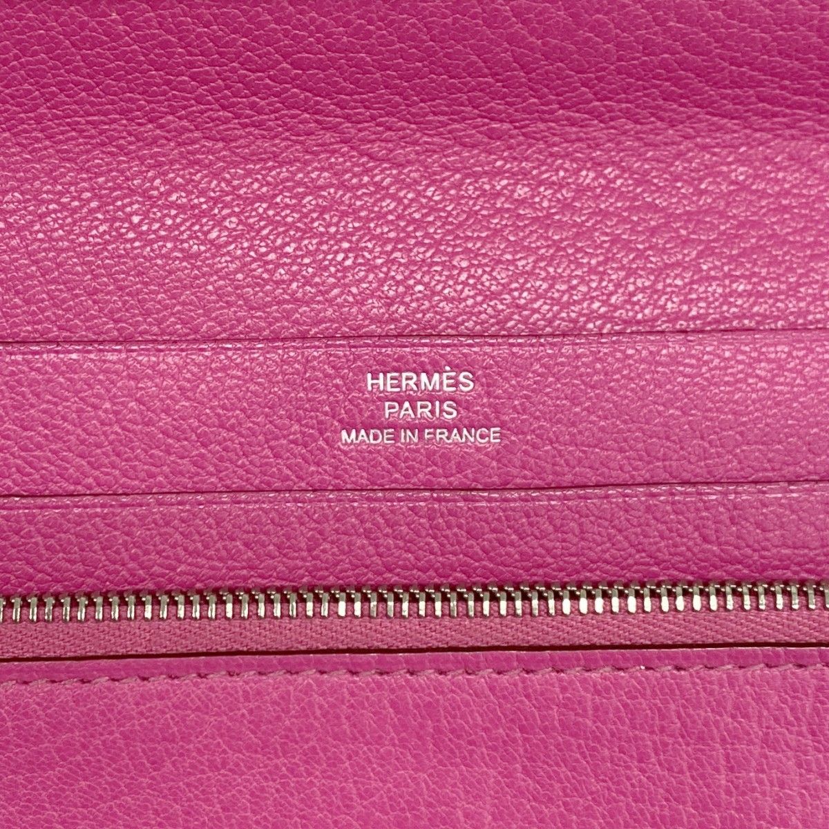 Hermes Wallet Azap Combine Chevre Misor Rose Shocking Silver — view 4