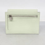 Hermes Coin Case Kelly Pocket Compact Veau Epsom Vert Fizz Silver — view 5