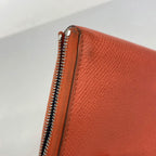 Hermes Coin Case Azap Silk Compact Veau Orange Field Silver — view 5