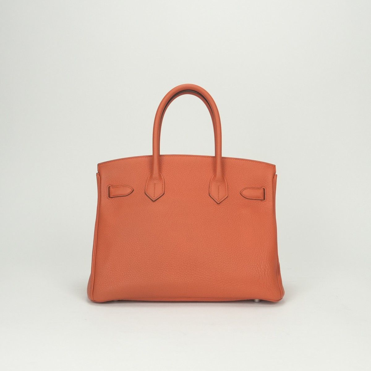Hermes Birkin 30 Tote Togo Orange Poppy Silver — view 3