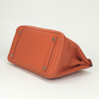 Hermes Birkin 30 Tote Togo Orange Poppy Silver — view 5