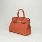 Hermes Birkin 30 Tote Togo Orange Poppy Silver — view 2