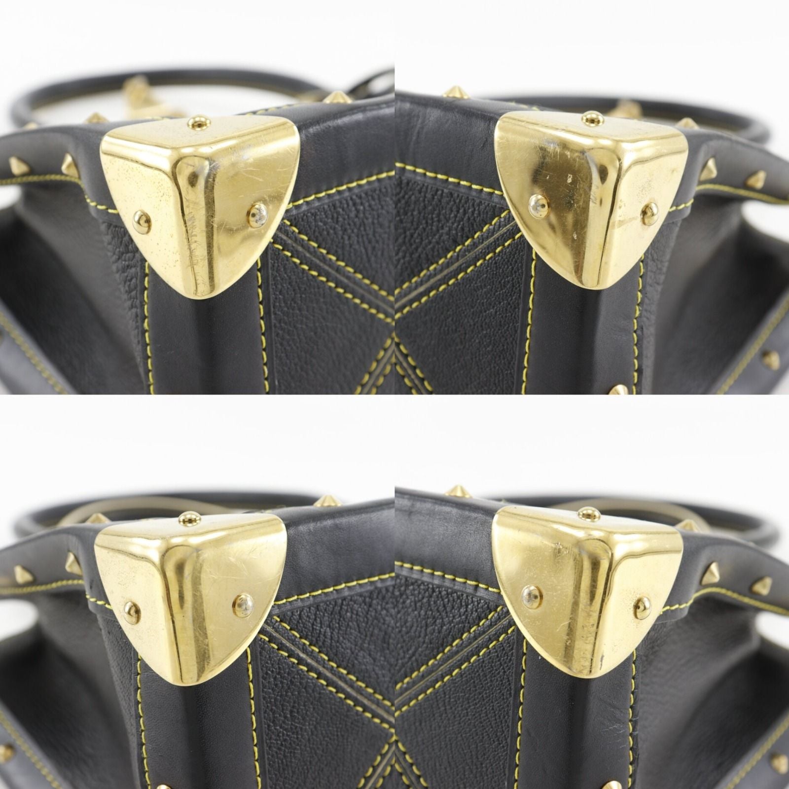 Louis Vuitton Faburo Suhali Goatskin Noir Black Tote — view 4