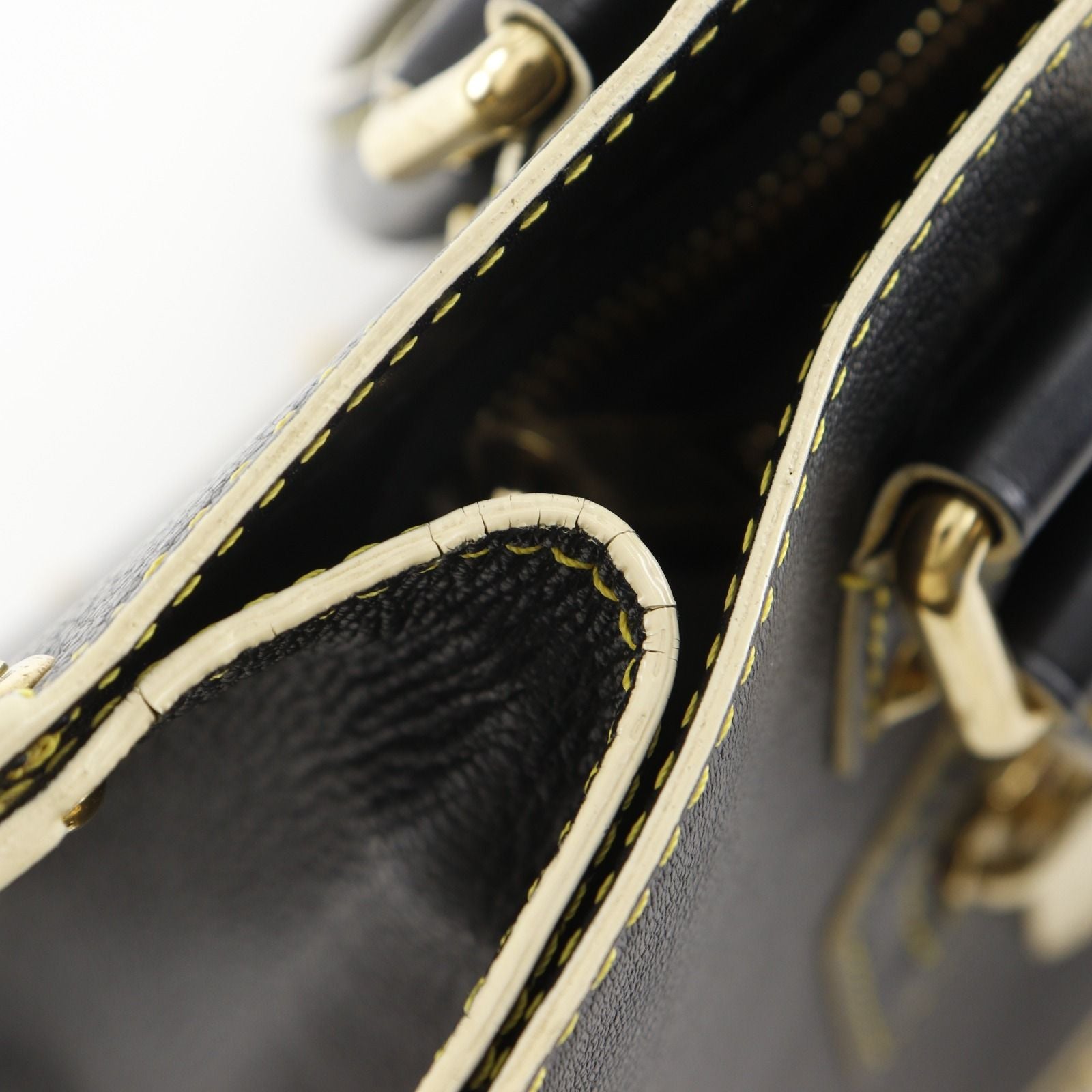 Louis Vuitton Faburo Suhali Goatskin Noir Black Tote — view 9