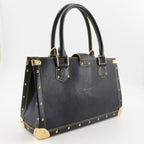 Louis Vuitton Faburo Suhali Goatskin Noir Black Tote — view 3