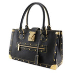 Louis Vuitton Faburo Suhali Goatskin Noir Black Tote — view 2