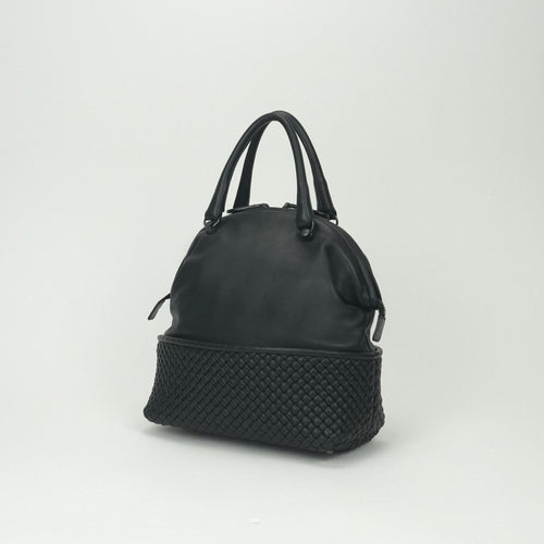 Bottega Veneta Intrecciato Tote Black Silver Handbag — view 2