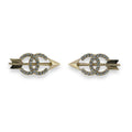 Chanel Arrow Motif Rhinestone Earrings