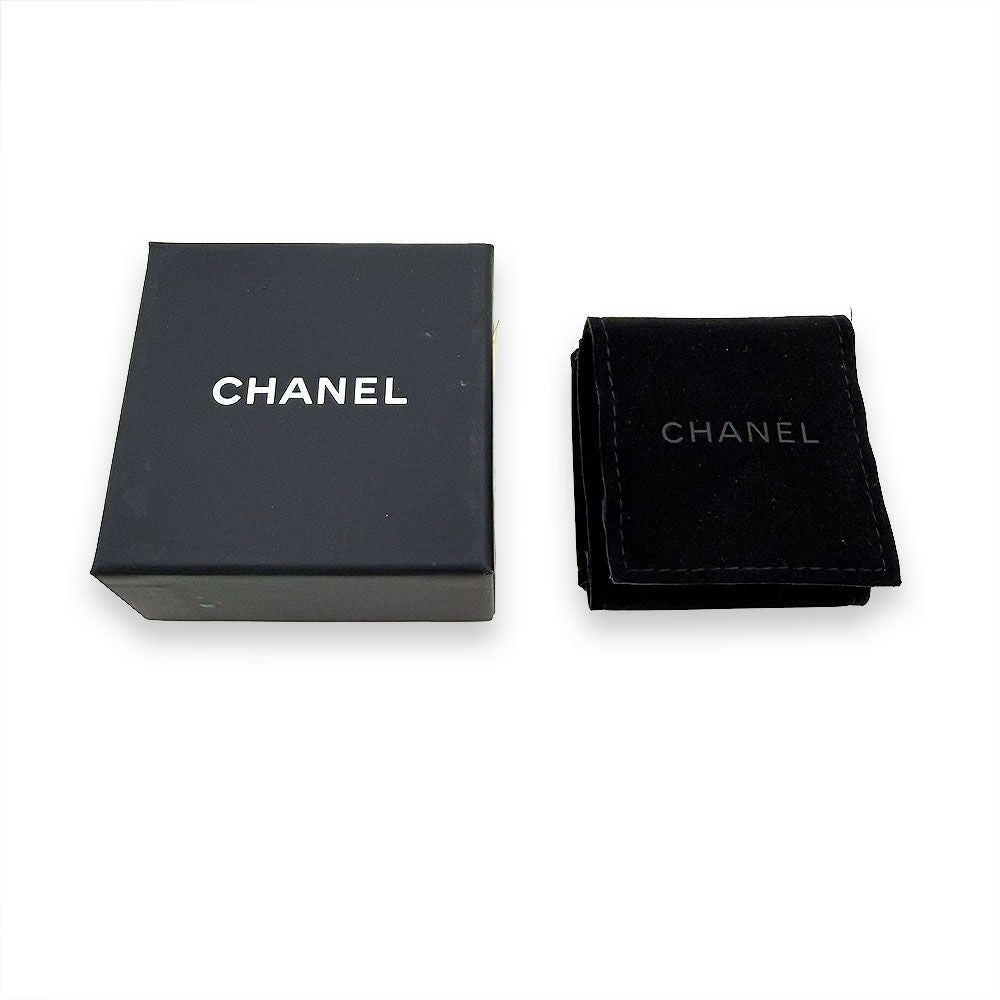 Chanel Heart Motif CC Logo Rhinestone Earrings — view 4