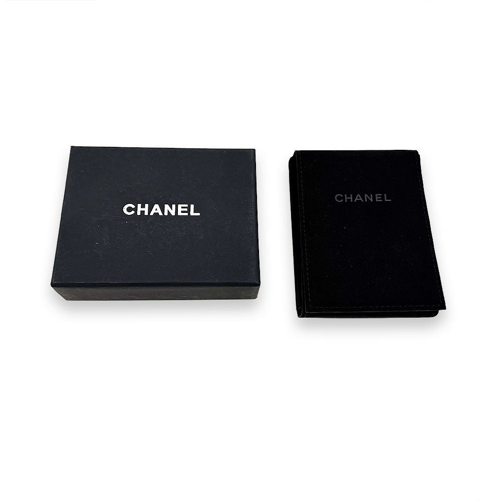 Chanel Faux Pearl CC Logo Rhinestone Round Earrings — view 4
