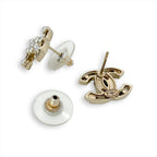 Chanel CC Logo Pearl Earrings — view 2