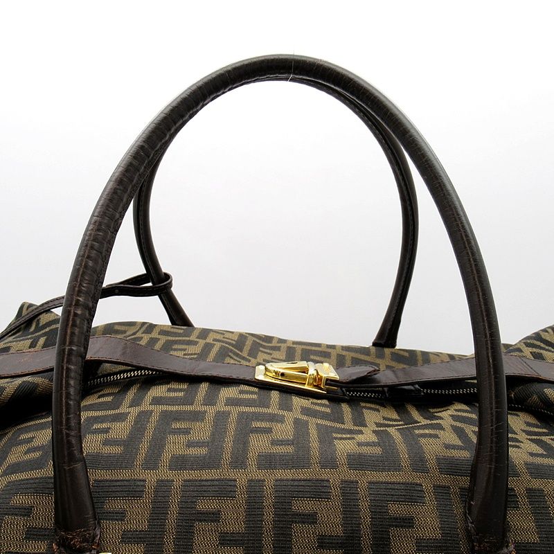 Fendi Zucca Boston Bag Brown — view 2