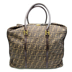 Fendi Zucca Boston Bag Brown