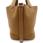 Hermes Picotin Lock PM Taurillon Clemence Handbag Gold — view 3