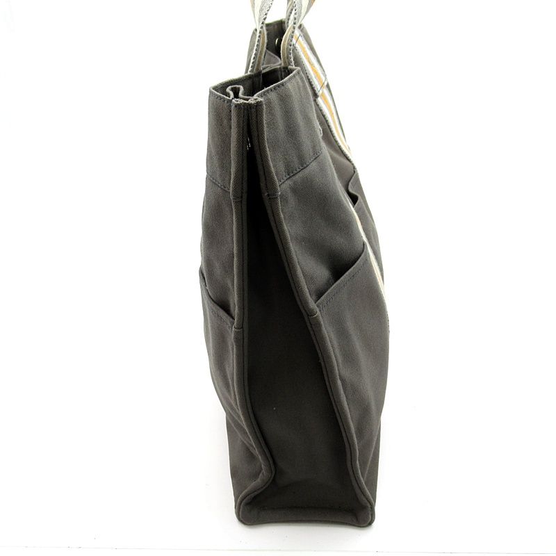 Hermes Ginza Limited Fourre Tout MM Canvas Tote Gray — view 5