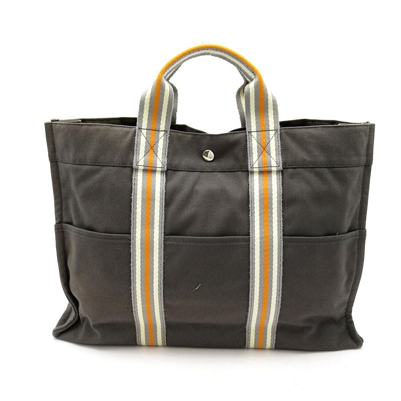 Hermes Ginza Limited Fourre Tout MM Canvas Tote Gray — view 4