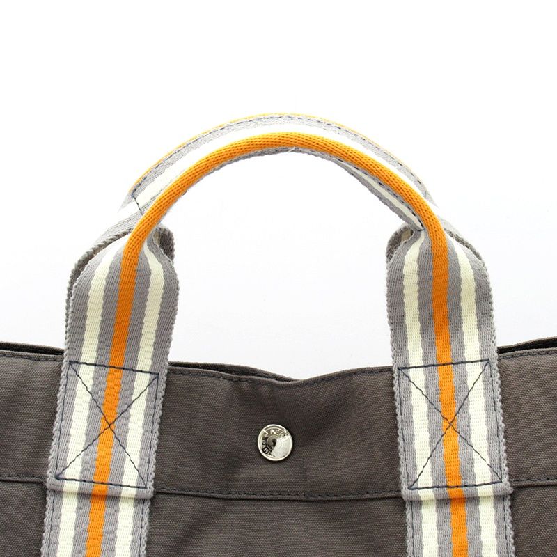 Hermes Ginza Limited Fourre Tout MM Canvas Tote Gray — view 2