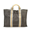 Hermes Ginza Limited Fourre Tout MM Canvas Tote Gray