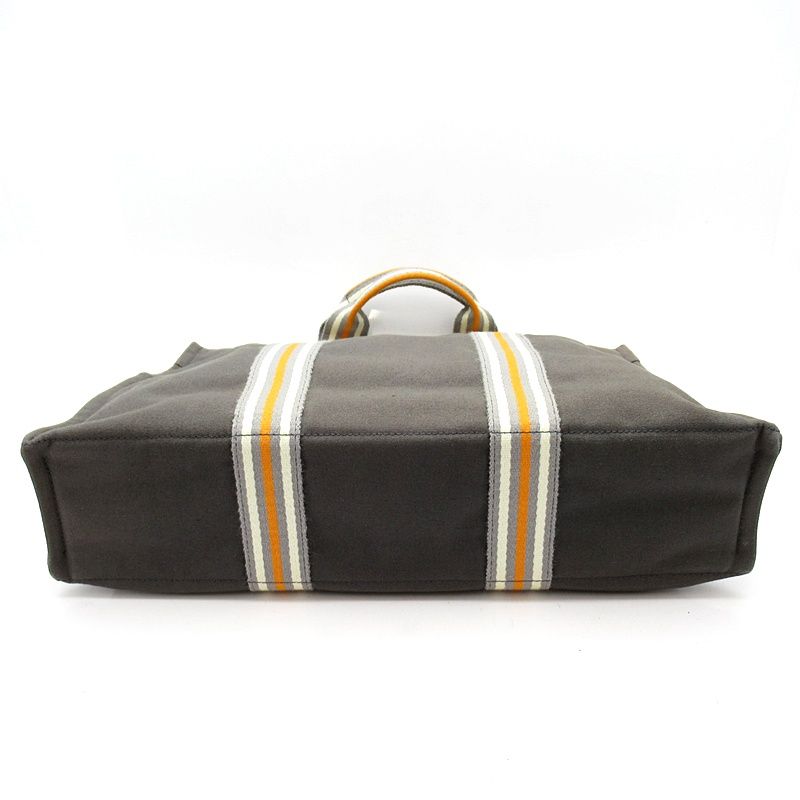 Hermes Ginza Limited Fourre Tout MM Canvas Tote Gray — view 6