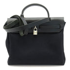 Hermes Herbag PM Toilet Ash Calf Shoulder Bag Black — view 3