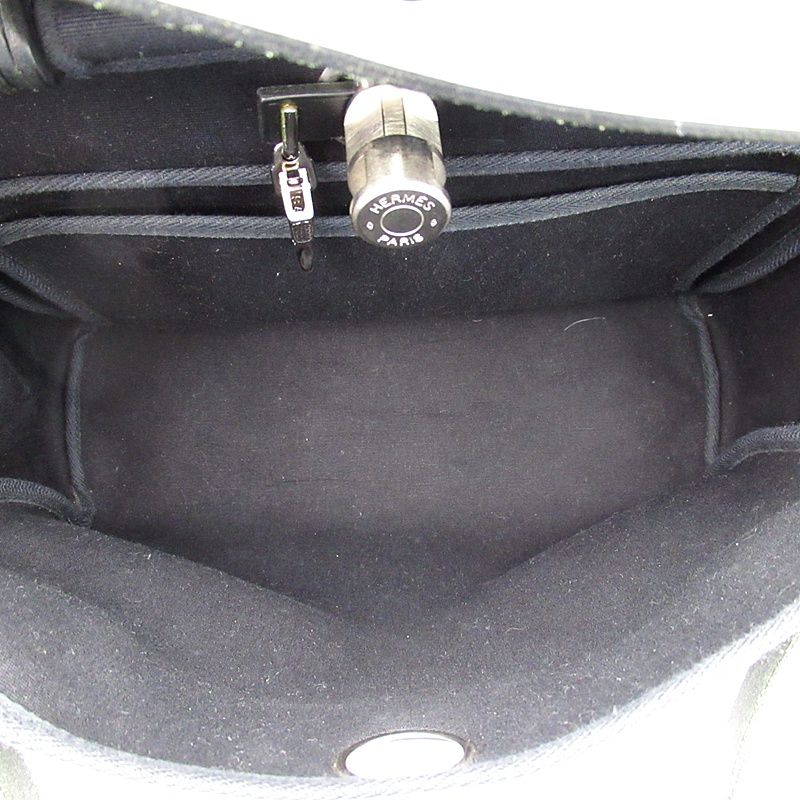 Hermes Herbag PM Toilet Ash Calf Shoulder Bag Black — view 6