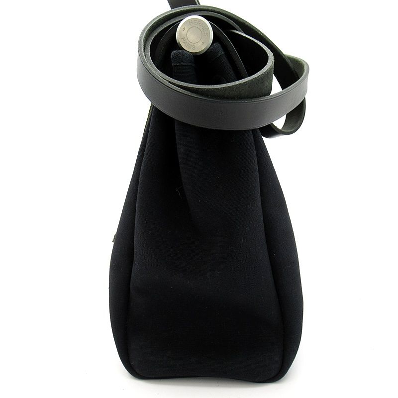Hermes Herbag PM Toilet Ash Calf Shoulder Bag Black — view 2