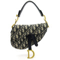 Dior Oblique Jacquard Saddle Bag Mini Canvas Leather