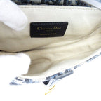 Dior Oblique Jacquard Saddle Bag Mini Canvas Leather — view 7
