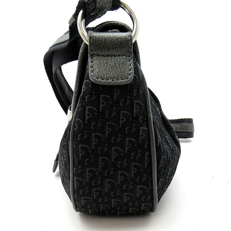 Dior Street Chic Shoulder Bag Canvas Leather Black — view 3