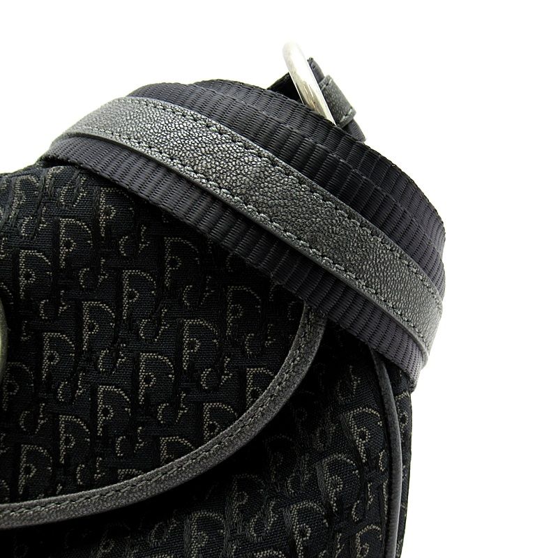 Dior Street Chic Shoulder Bag Canvas Leather Black — view 2
