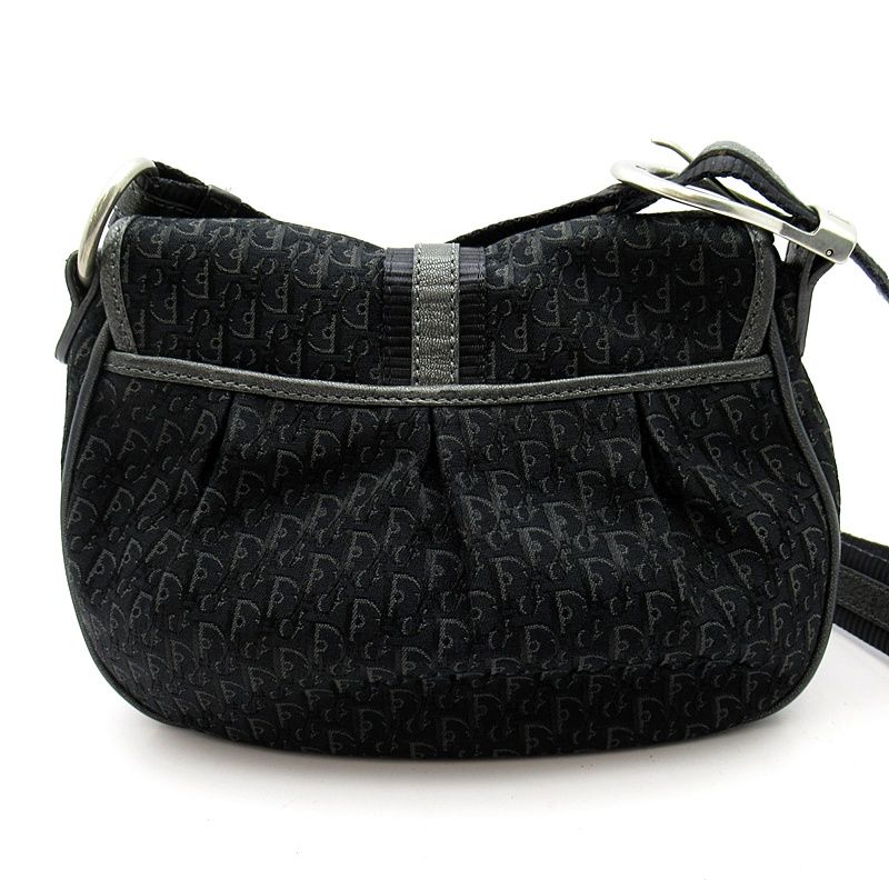 Dior Street Chic Shoulder Bag Canvas Leather Black — view 4