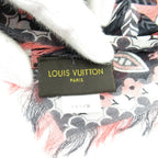 Louis Vuitton Shawl Cotton Black Pink White Scarf — view 3