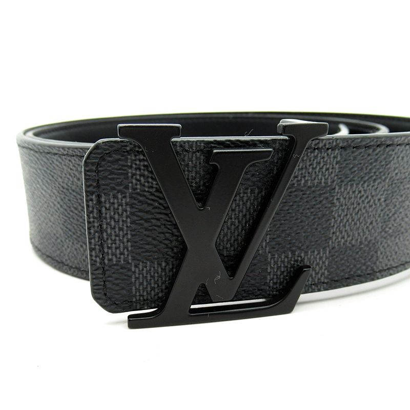 Louis Vuitton Ceinture LV Initial Belt Damier Graphite Black — view 2