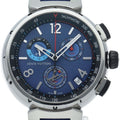 Louis Vuitton Tambour Outdoor Chronograph GMT Watch 44 Box SS Rubber Time