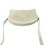 Gucci Vintage GG Logo Leather Mini Shoulder Bag Pochette White — view 4