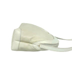 Gucci Vintage GG Logo Leather Mini Shoulder Bag Pochette White — view 6