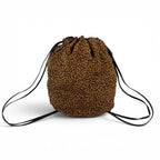 Bottega Veneta Reversible Backpack Nappa Sac Black Leopard Nylon Canvas — view 3