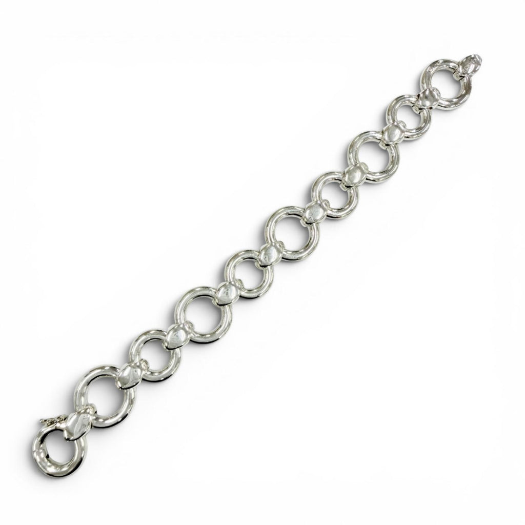 Hermes Vintage Frontier Bracelet Bangle Silver — view 4