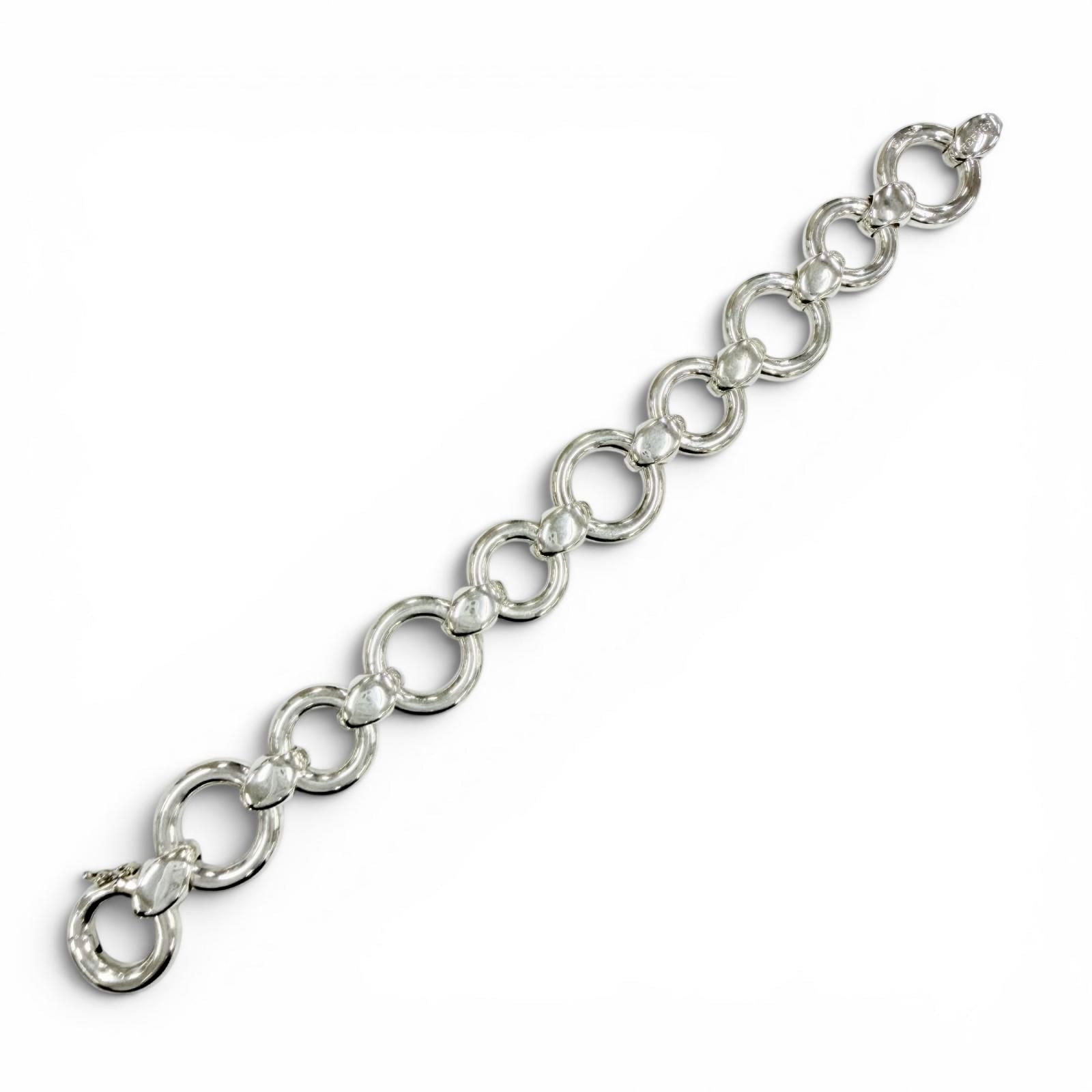Hermes Vintage Frontier Bracelet Bangle Silver — view 4