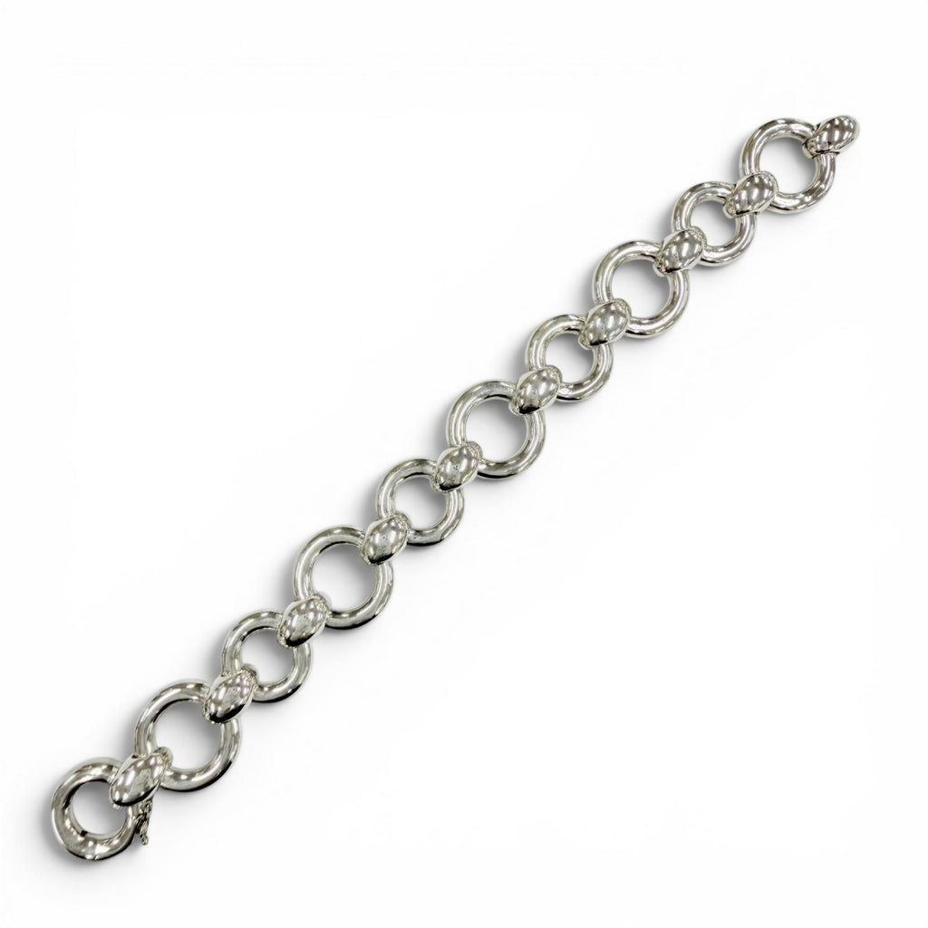 Hermes Vintage Frontier Bracelet Bangle Silver — view 3
