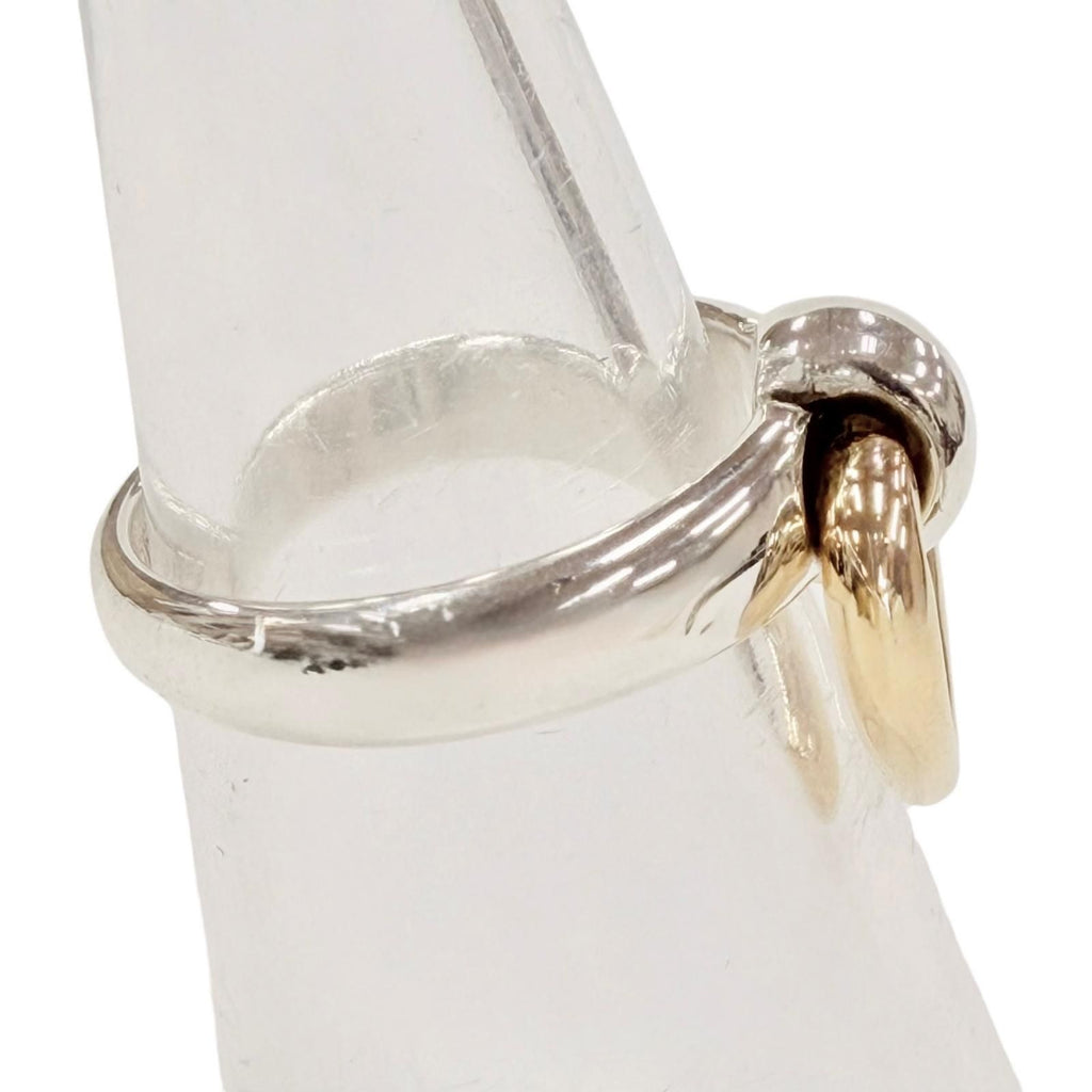 Hermes Heart Knock Ring 925 750 Silver Gold — view 4