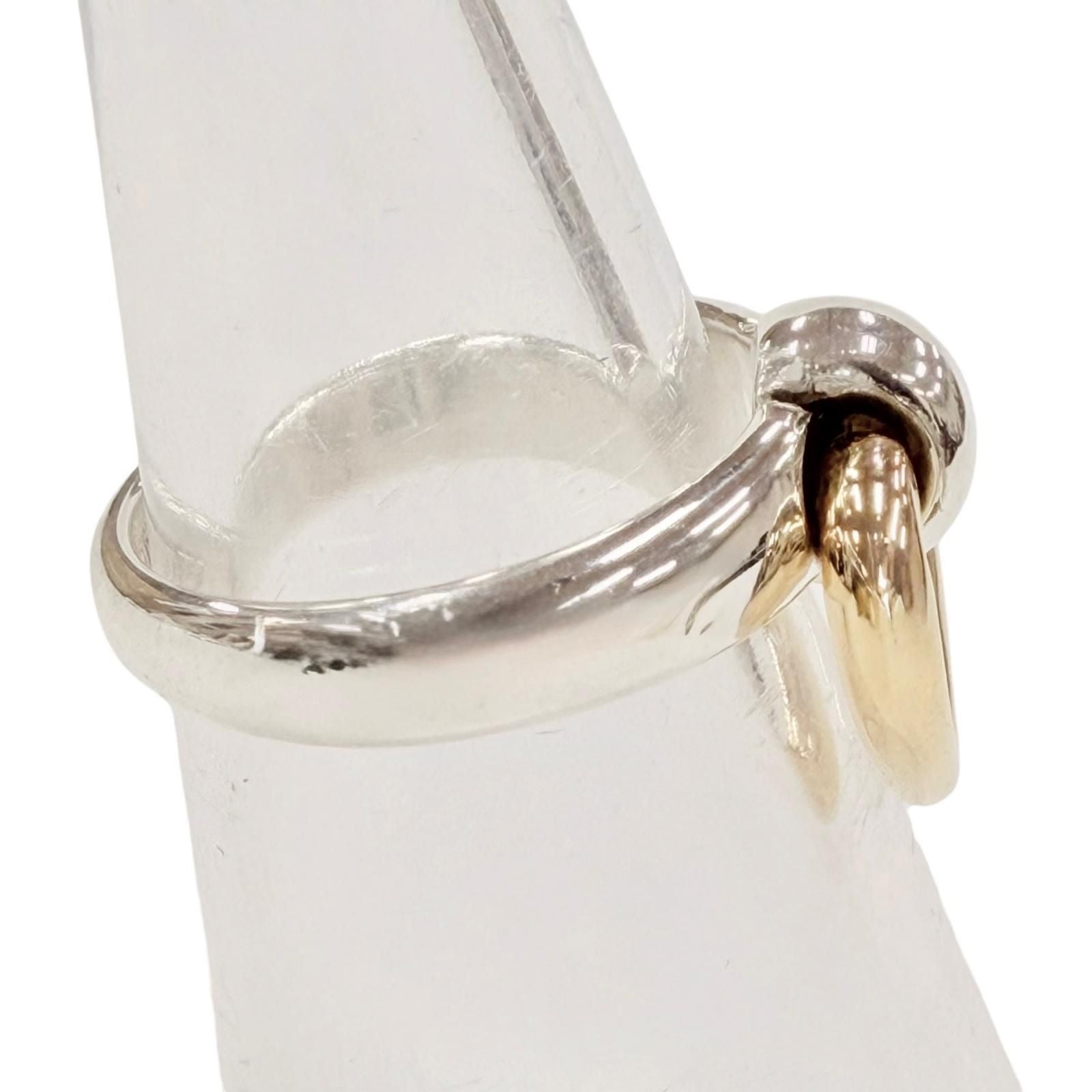 Hermes Heart Knock Ring 925 750 Silver Gold — view 4