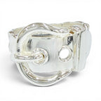 Hermes Vintage Book le Cellier Ring 925 Silver — view 2